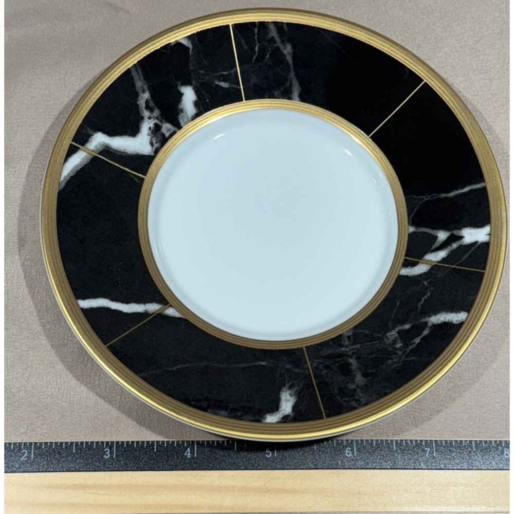 Faberge China Imperial Court Onyx‎ Saucer Only Replacement, Black, Round, Gold